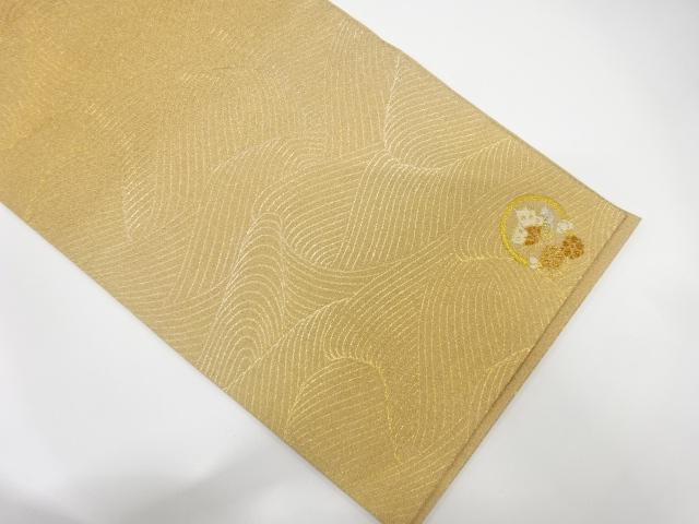 JAPANESE FUKURO OBI / TSUZURE / WOVEN SAKURA & BUTTERFLY